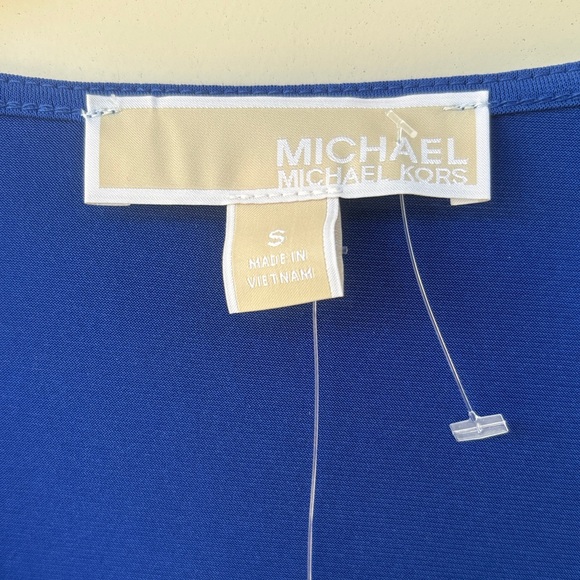 Michael Kors Royal Blue V-Neck Blouse - Picture 2 of 8
